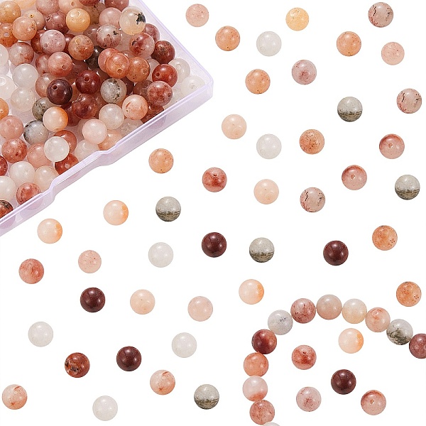 

PandaHall DIY Dyed Bracelet Making Kits, Including 8mm Dyed White Natural Jade Round Beads, Elastic Thread, Coconut Brown, 8mm, Hole: 1mm...