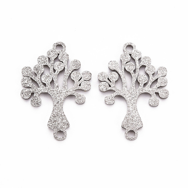 

PandaHall 201 Stainless Steel Link Connectors, Textured, Laser Cut, Tree of Life, Stainless Steel Color, 23x16x1mm, Hole: 1.6mm 201...