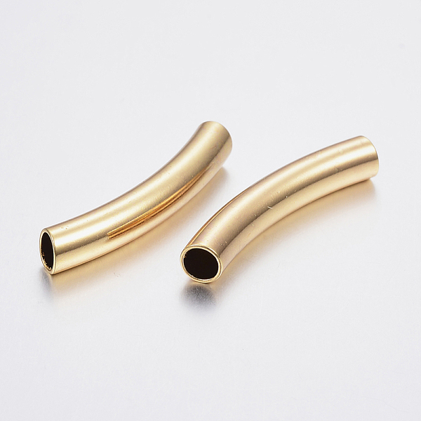 

PandaHall 304 Stainless Steel Tube Beads, Golden, 30x5mm, Hole: 4mm 304 Stainless Steel Tube