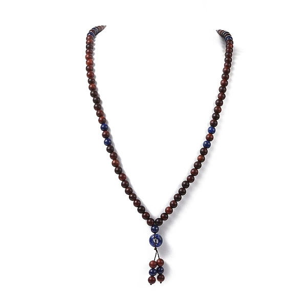 Halsketten Aus Holz- Und Lapislazuli-Perlen