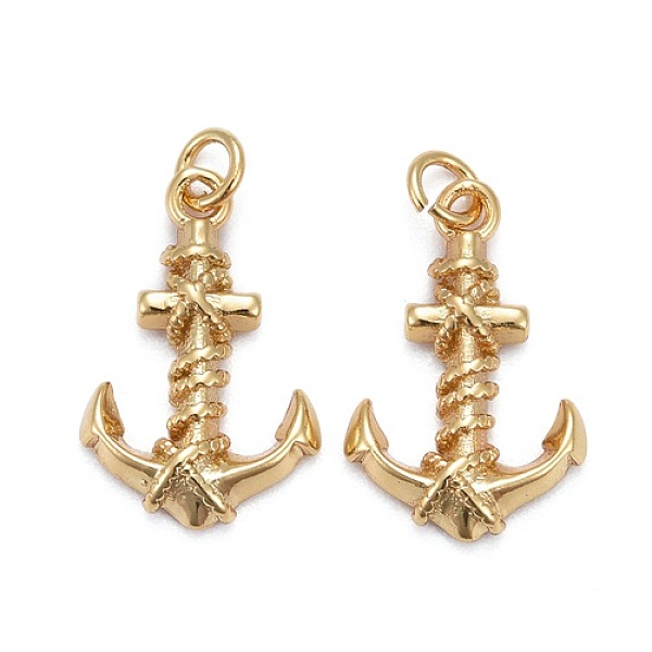 

PandaHall Brass Pendants, Long-Lasting Plated, Anchor, Real 18K Gold Plated, 17x11.3x2.7mm, Jump Ring: 4x0.7mm, Inner Diameter: 2.5mm Brass...