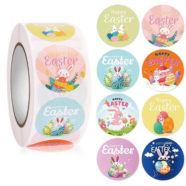 

PandaHall 8 Patterns Easter Theme Paper Self Adhesive Rabbit Stickers Rolls, for Suitcase, Skateboard, Refrigerator, Helmet, Mobile Phone...
