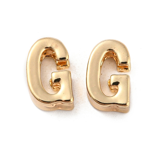

PandaHall Golden Plated Alloy Beads, Initial Letter, Letter.G, 10x3mm, Hole: 1.8mm Alloy Letter G