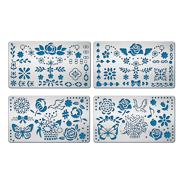

PandaHall BENECREAT 4 Styles Steel Cutting Dies Stencils, for DIY Scrapbooking/Photo Album, Decorative Embossing DIY Paper Card, Mixed...