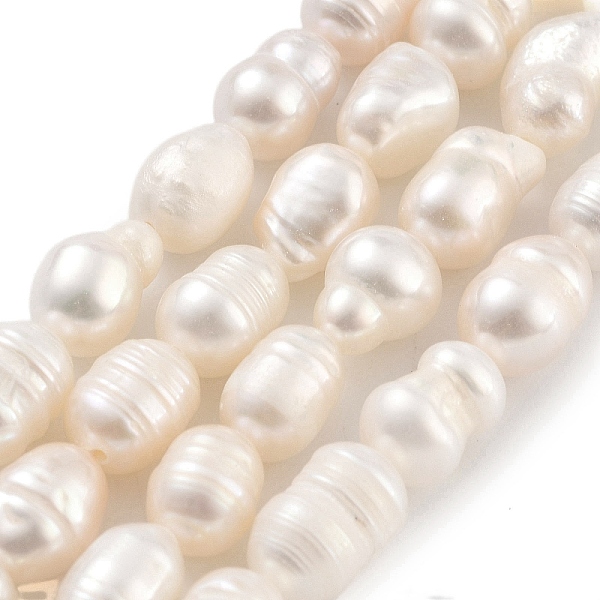 

PandaHall Natural Cultured Freshwater Pearl Beads Strands, Rice, Grade A, Snow, 5~6mm, Hole: 0.7mm, about 26pcs/strand, 7.09''(18cm) Pearl..., White
