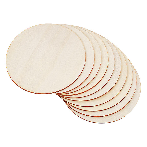 

PandaHall 20 Pcs Wooden Unfinished Round Circles, 12cm/4.7inch Round Wood Discs Plain Natural Blank Wooden Discs for Pyrography Painting...