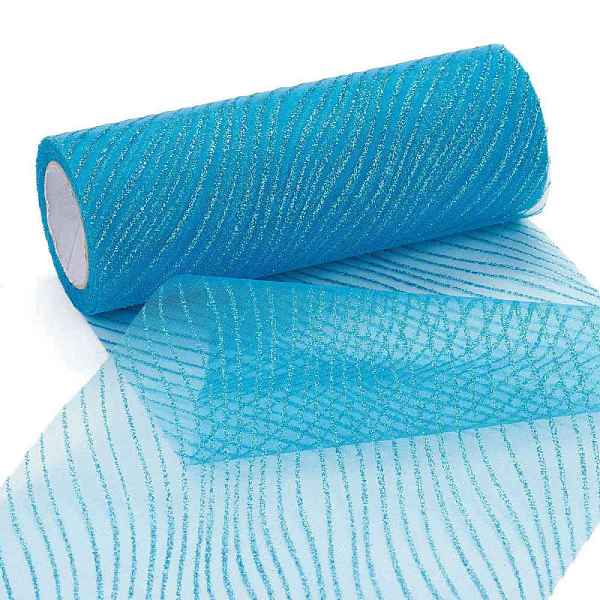 

PandaHall Glitter Deco Mesh Ribbons, Tulle Fabric, for Wedding Party Decoration, Skirts Decoration Making, Deep Sky Blue, 5.9 inch(15cm)...