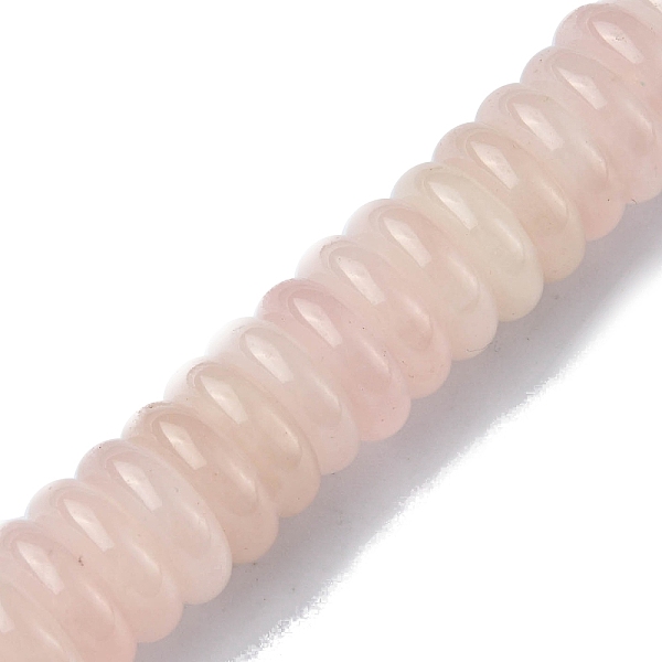 

PandaHall Natural Rose Quartz Beads Strands, Disc, 12x3.5~4mm, Hole: 1.4mm, about 51pcs/strand, 7.48~8.19 inch(19~20.8cm) Rose Quartz Disc