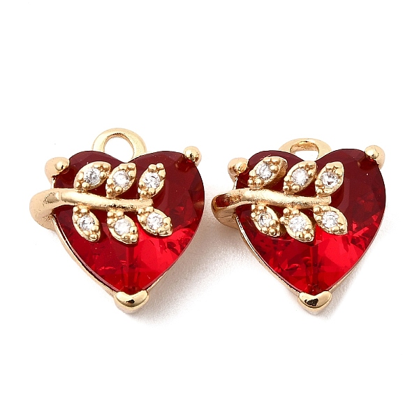 Brass Micro Pave Cubic Zirconia Pendants-image-KK-K274-14G-03-en