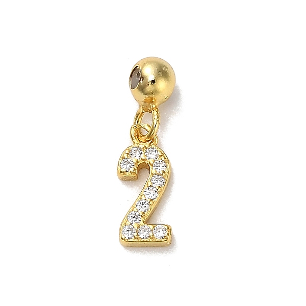 925 breloque européenne en argent sterling avec micro pavé de zircones cubiques transparentes