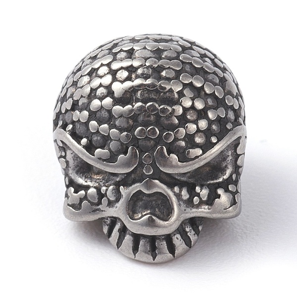 

PandaHall 316 Surgical Stainless Steel Beads, Skull, Antique Silver, 9x12x9mm, Hole: 2mm 316 Surgical Stainless Steel Skull