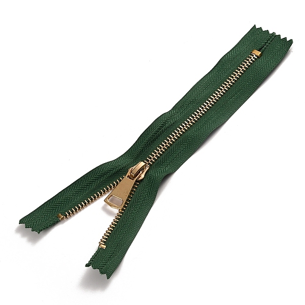 

PandaHall Garment Accessories, Nylon Closed-end Zipper, Zip-fastener Components, Dark Green, 225x33x2.5mm Nylon Green
