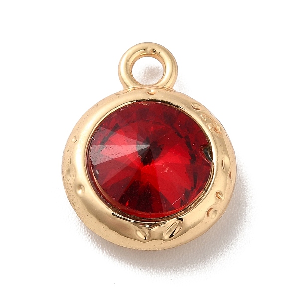 

PandaHall Glass Pendants, Rack Plating Golden Alloy Findings, Nickel Free, Flat Round Charms, Red, 15x11.5x6mm, Hole: 2mm Alloy+Glass Flat...