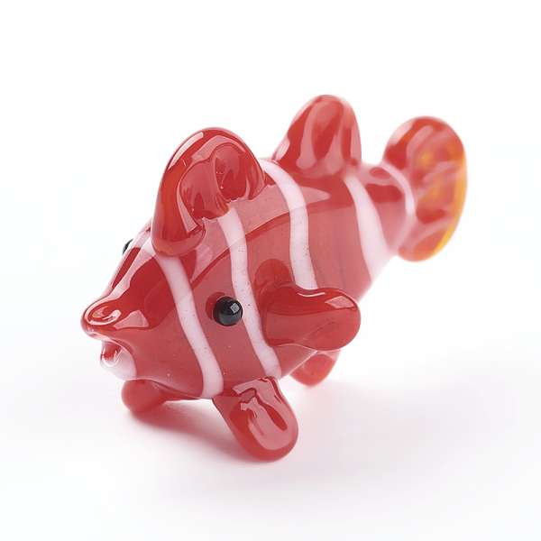 

PandaHall Home Decorations, Handmade Lampwork Display Decorations, Fish, Red, 29x13x18mm Lampwork Fish Red