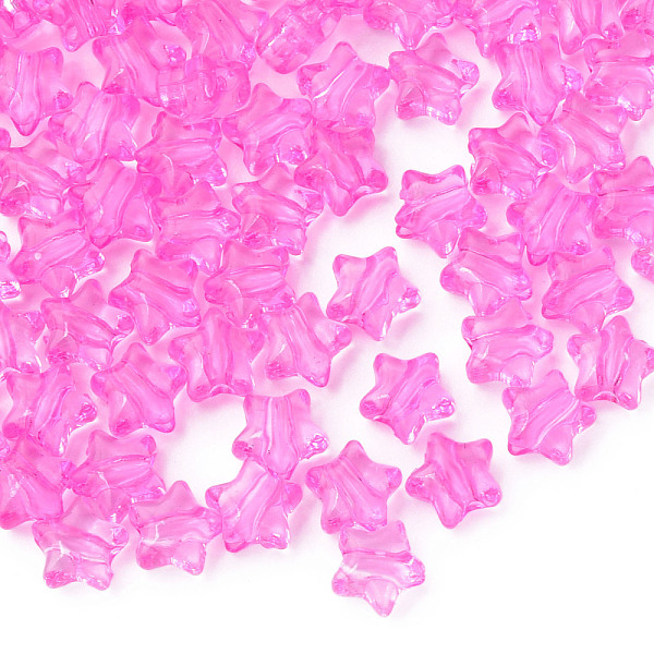 

PandaHall Transparent Acrylic Beads, Star, Orchid, 9x9.5x5.5mm, Hole: 2mm, about 2000pcs/500g Acrylic Star Purple