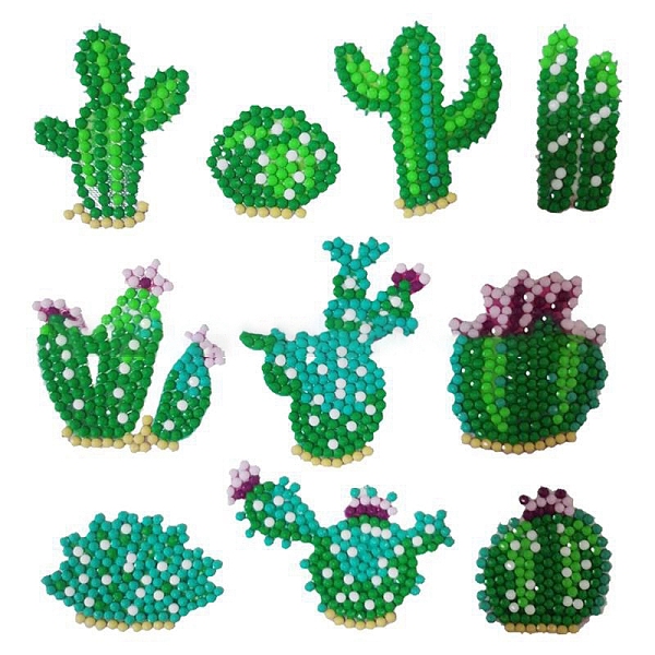 

PandaHall DIY Diamond Painting Kit, Including Resin Rhinestones Bag, Diamond Sticky Pen, Tray Plate and Glue Clay, Cactus, Packaging Paper..., Multicolor