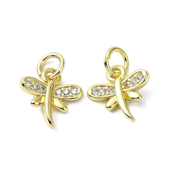 

PandaHall Rack Plating Brass Micro Pave Clear Cubic Zirconia Pendants, Long-Lasting Plated, Lead Free & Cadmium Free Dragonfly, Real 18K...