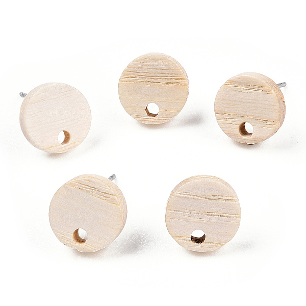 Ash Wood Stud Earring Findings