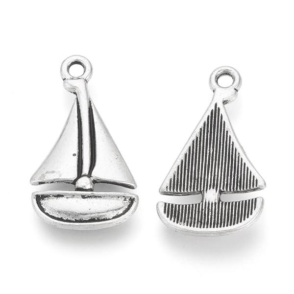 

PandaHall Tibetan Style Alloy Pendants, Sailing Boat, Cadmium Free & Lead Free, Antique Silver, 23x13x2mm, Hole: 1.5mm, about 870pcs/1000g...