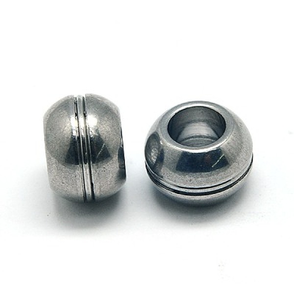 

PandaHall 201 Stainless Steel Beads, Rondelle, Stainless Steel Color, 12x8.5mm 201 Stainless Steel Rondelle