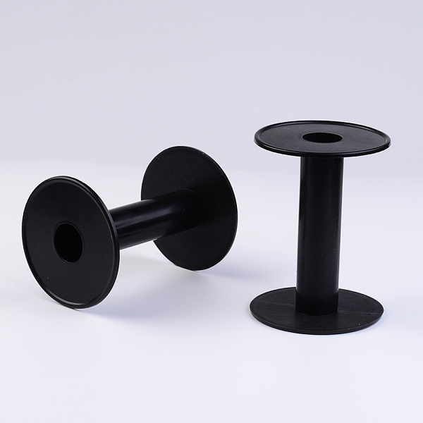 

PandaHall Plastic Spools, Wheel, Black, 68x94mm, Hole: 20mm Plastic Black
