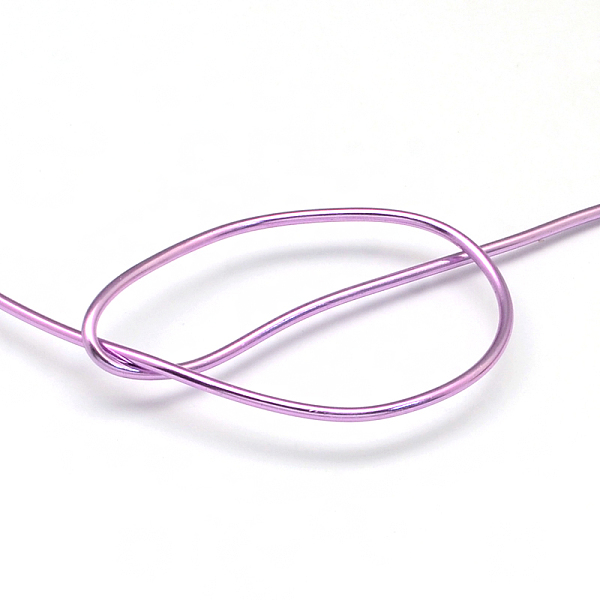 

PandaHall Round Aluminum Wire, Flexible Craft Wire, for Beading Jewelry Doll Craft Making, Medium Orchid, 15 Gauge, 1.5mm, 100m/500g(328..., Purple