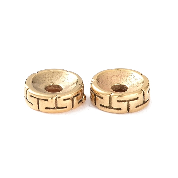

PandaHall Ion Plating(IP) 304 Stainless Steel Beads, Flat Round, Golden, 8x3mm, Hole: 2mm 304 Stainless Steel Flat Round
