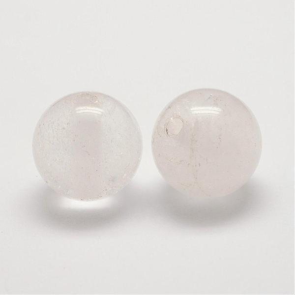 

PandaHall Natural Quartz Crystal Beads, Rock Crystal Beads, Round, 20mm, Hole: 3~4mm Quartz Crystal Round