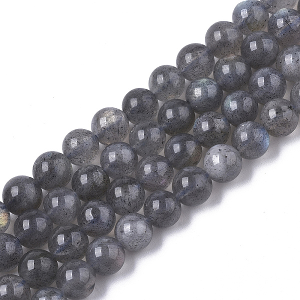 

PandaHall Natural Labradorite Beads Strands, Round, 6~7mm, Hole: 0.7mm, about 62pcs/strand, 15.12 inch(38.4cm) Labradorite Round