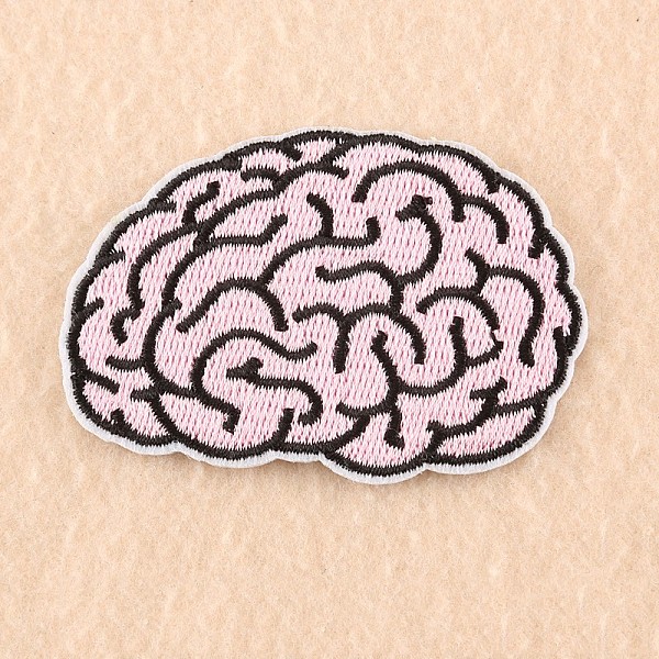 

PandaHall Computerized Embroidery Cloth Iron on/Sew on Patches, Costume Accessories, Appliques, Brain, Pink, 47x69mm Cloth Others Pink