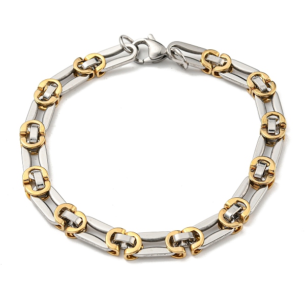 

PandaHall Two Tone 304 Stainless Steel Oval Link Chain Bracelet, Golden & Stainless Steel Color, 8-7/8 inch(22.6cm), Wide: 7mm 304 Stainless...