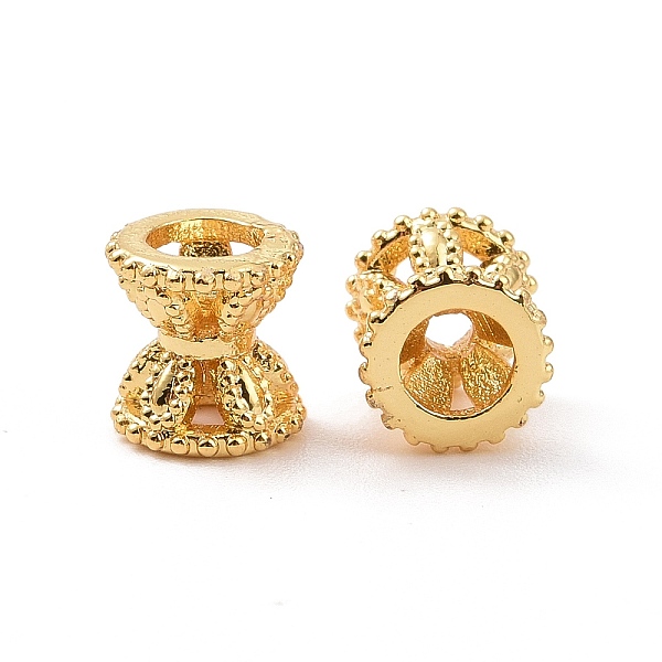 

PandaHall Brass Bead Caps, Double Sided, Long-Lasting Plated, Real 18K Gold Plated, 6x6.2mm, Hole: 3mm Brass