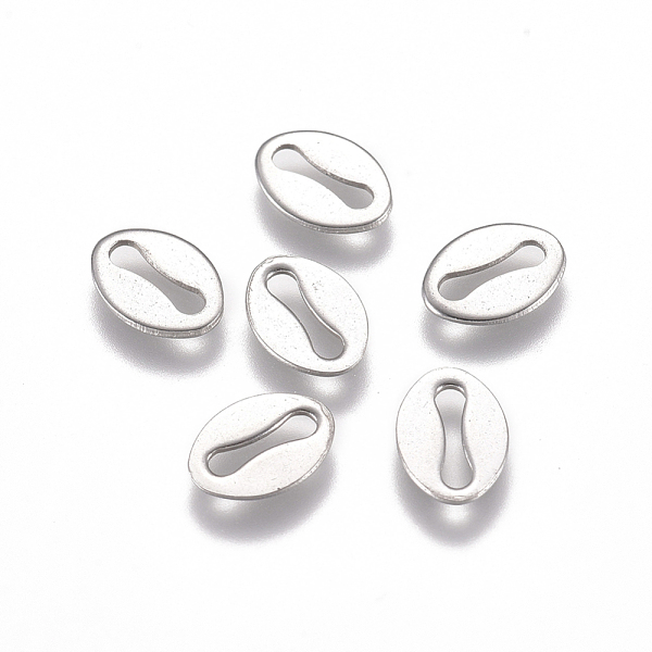 

PandaHall 304 Stainless Steel Slice Chain Tabs, Chain Extender Connectors, Oval, Stainless Steel Color, 7x5x0.5mm, Hole: 1x5mm 304 Stainless...