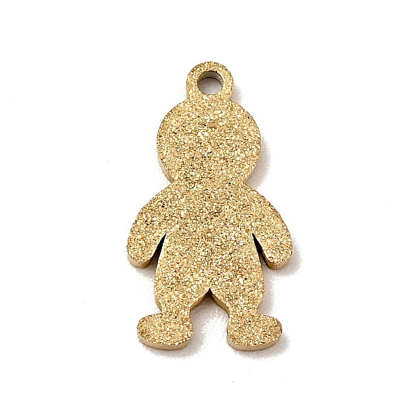 

PandaHall 304 Stainless Steel Textured Pendants, Boy, Golden, 13.5x7x1mm, Hole: 1mm 304 Stainless Steel Human
