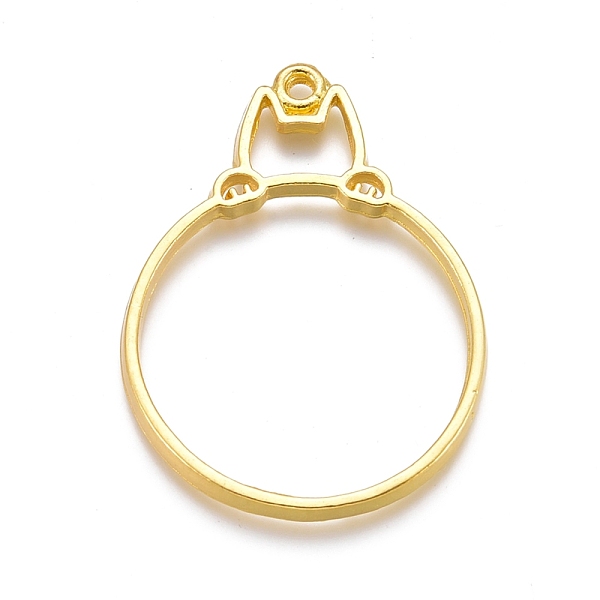 

PandaHall Alloy Open Back Bezel Pendants, For DIY UV Resin, Epoxy Resin, Pressed Flower Jewelry, Cat with Flat Round, Golden, 38x28.5x2mm...