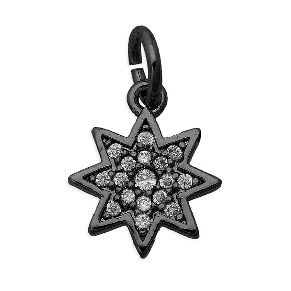 

PandaHall Brass Micro Pave Clear Cubic Zirconia Charms, with Jump Ring, Star, Electrophoresis Black, 11.5x10x1.5mm, Jump Ring: 5x0.8mm...