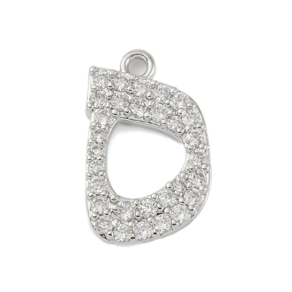 

PandaHall Rack Plating Brass Micro Pave Clear Cubic Zirconia Pendants, Long-Lasting Plated, Lead Free & Cadmium Free, Arabic Alphabet...