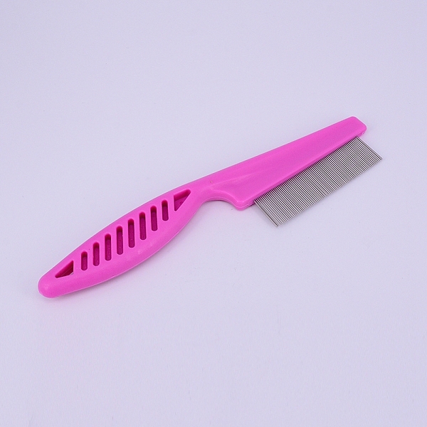 

PandaHall Plastic Flea Combs, Pet Hair Comb Dog Grooming Tool, Tear Stain Remover for Cats Dogs, Hot Pink, 185x46x13mm, Hole: 11x5mm Plastic...
