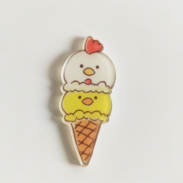 アクリル安全ピンブローチ