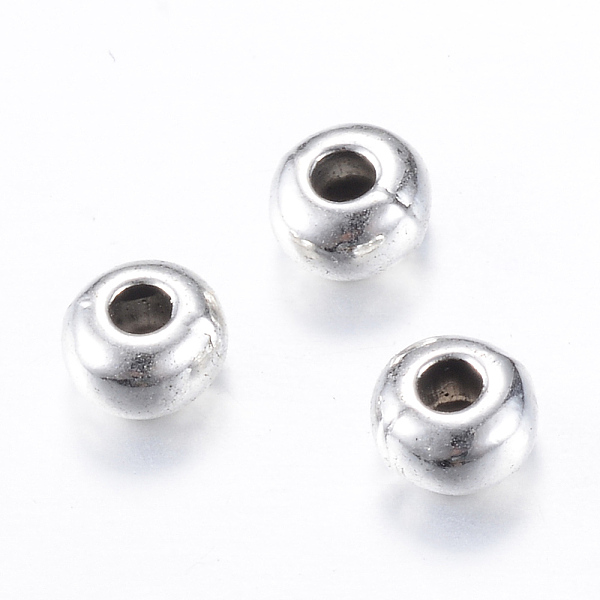 

PandaHall Tibetan Style Alloy Spacer Beads, Rondelle, Cadmium Free & Nickel Free & Lead Free, Antique Silver, 5x3mm, Hole: 1.5mm, about...
