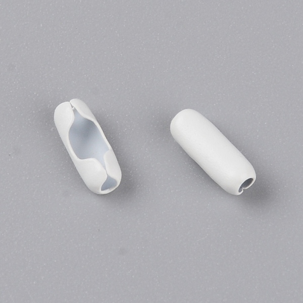 

PandaHall Iron Ball Chain Connectors, Column, White, 8.5x3mm, 10pcs/bag Iron White