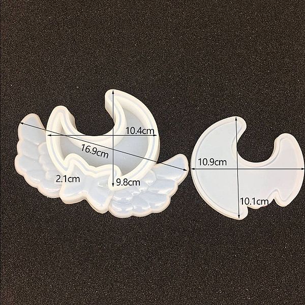 

PandaHall Storage Box Mold DIY Silicone Mold, Resin Casting Molds, for UV Resin, Epoxy Resin Craft Making, Moon, 169x98x21mm Silicone Moon..., White