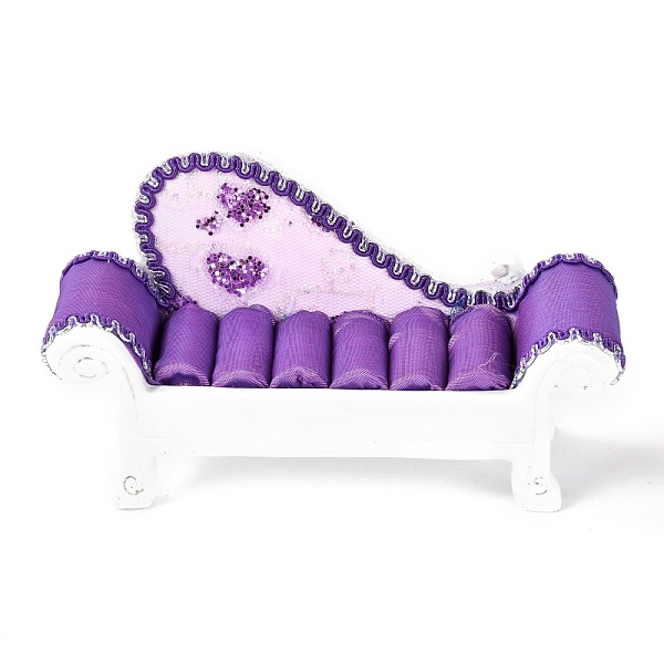 

PandaHall Flannelette & Resin Sofa Jewelry Displays Stand, Earring Necklace Ring Jewelry Holder Stand Display for Jewelry Organization and..., Purple
