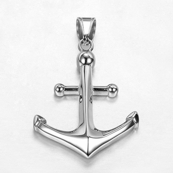 

PandaHall 316 Surgical Stainless Steel Big Pendants, Anchor, Stainless Steel Color, 55x35.2x7mm, Hole: 9.8x6.8mm 316 Surgical Stainless...
