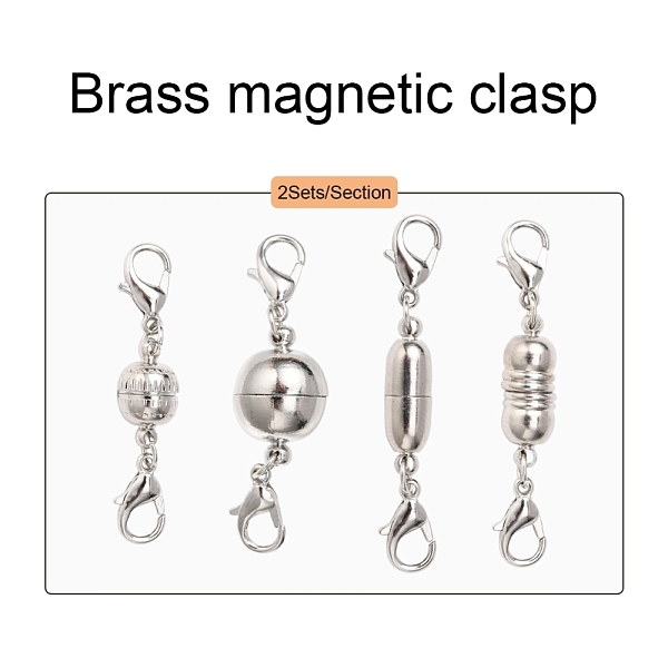 8Set 4 Style Brass Magnetic Clasps Converter