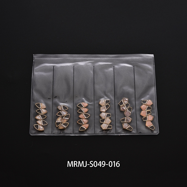 

PandaHall Alloy Cabochons, Nail Art Decoration Accessories, with Acrylic and Crystal Rhinestone, Polygon & Horse Eye, Golden, Mixed Color..., Multicolor