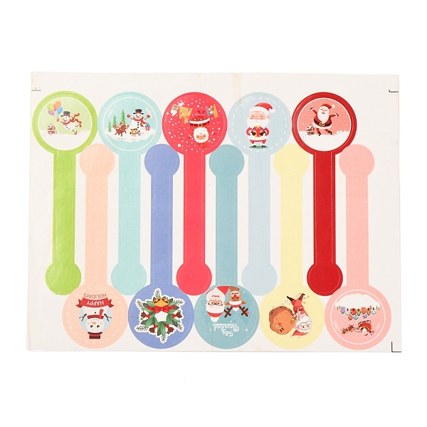 

PandaHall Sealing Stickers, Label Paster Picture Stickers, Christmas Theme, Mixed Color, 18.5x13.5~14x0.05cm, 10pcs/sheet Paper Others..., Multicolor