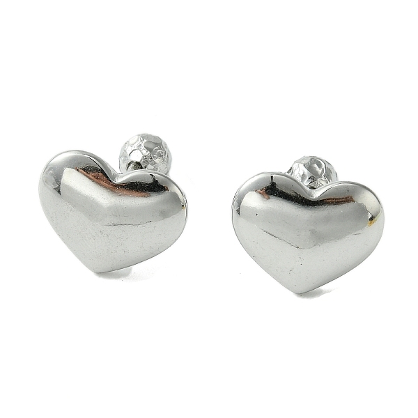 

PandaHall 304 Stainless Steel Ear Studs, Heart, Stainless Steel Color, 11.5x14mm 304 Stainless Steel Heart