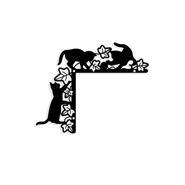 

PandaHall Iron Wall Art Decorations, for Front Porch, Living Room, Kitchen, Matte Style, Cat Shape, 246x200x1mm Iron Cat Shape