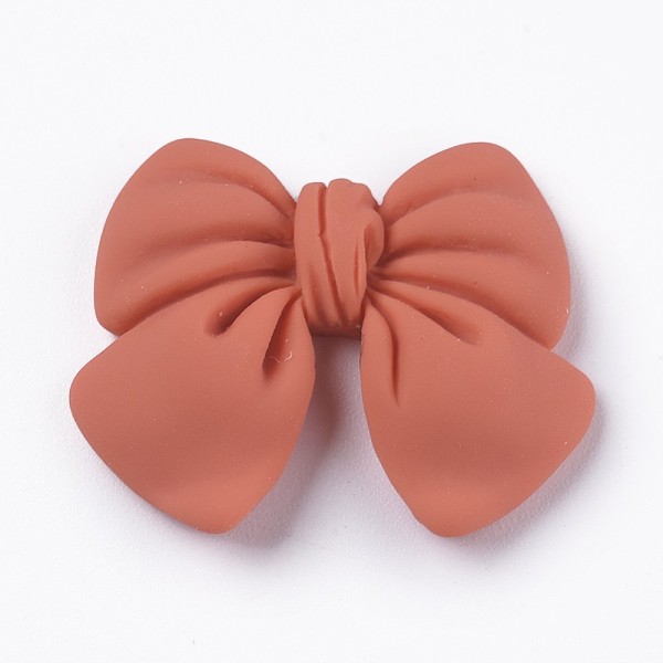 

PandaHall Flatback Resin Cabochons, Bowknot, for DIY Accessories Making, Dark Salmon, 24x29x6mm Resin Bowknot Red